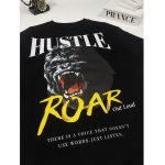 Áo Thun ROAR Form Rộng Màu Đen, Hàng Chính Hãng PRANCE, Cotton 100% 250g Cao Cấp (1)